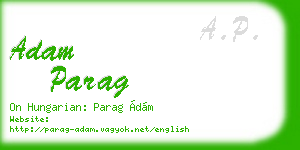 adam parag business card